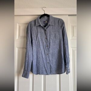 The North Face Blue Chambray Casual Button Down Shirt